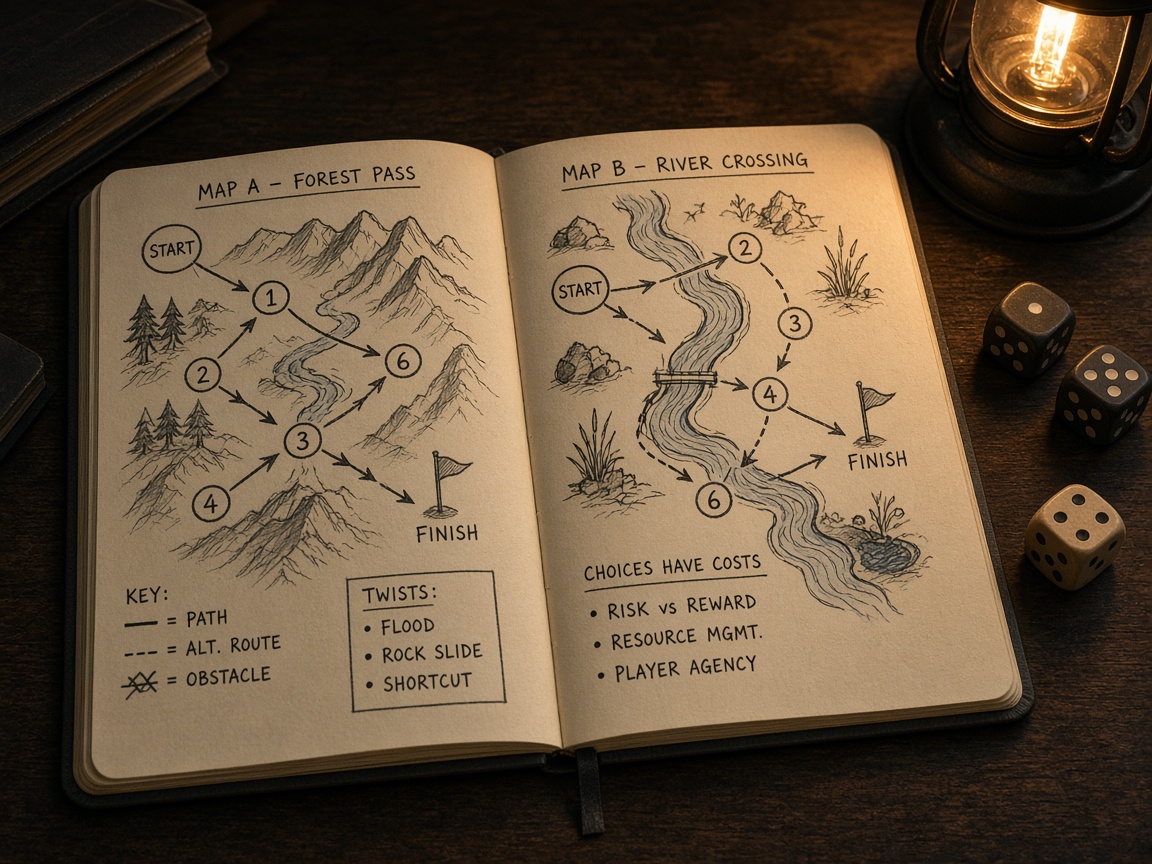 Carnet de notes stratégiques et dés